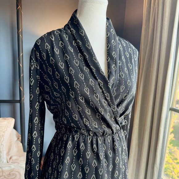 Womens Casual Bohemian  Print Long Sleeved Dress - Picture 3 of 10